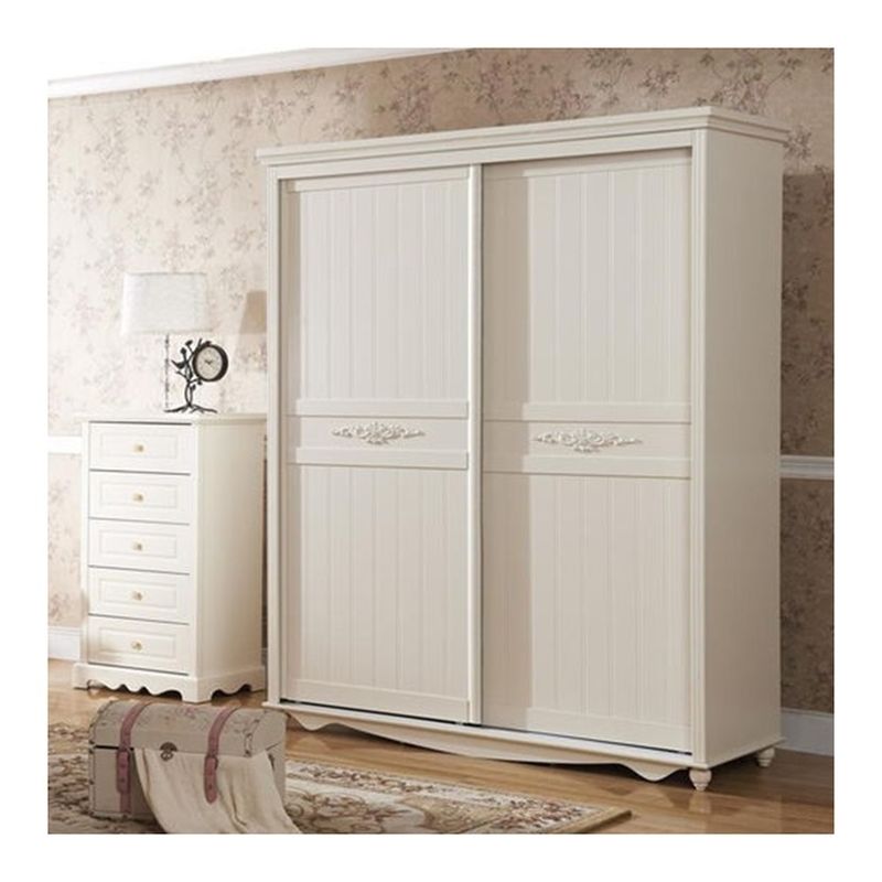 Armário de armazenamento moderno com porta deslizante dupla com disponibilidade 2D / 3D