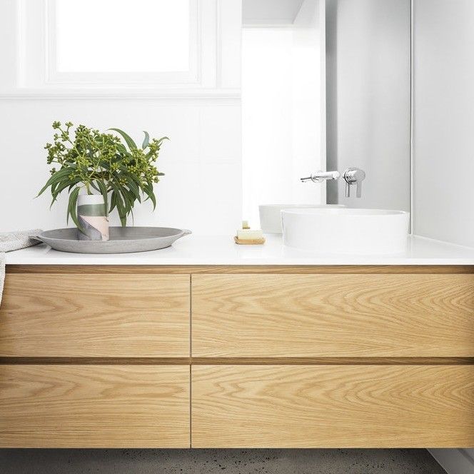 Porta de madeira maciça YALIG Modular Veneer de madeira Single Sink Banheiro Vanity em Design Moderno