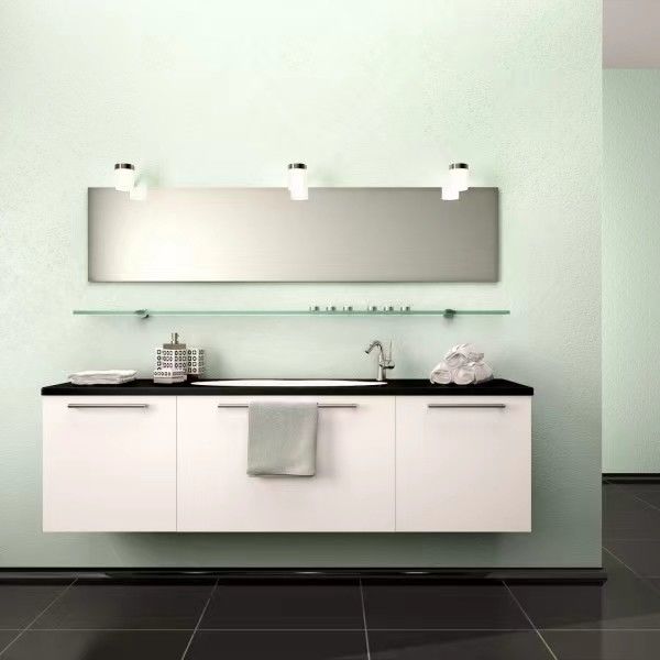 Apartamento Essential Navio de Vela Design de escultura Espelho Branco Armário Pendente de Parede Banheiro Vanity Set