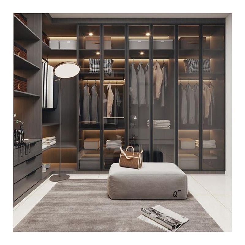 YALIG 2D / 3D Custom Made estilo italiano Modern Bedroom Wardrobe Design para Apartamento