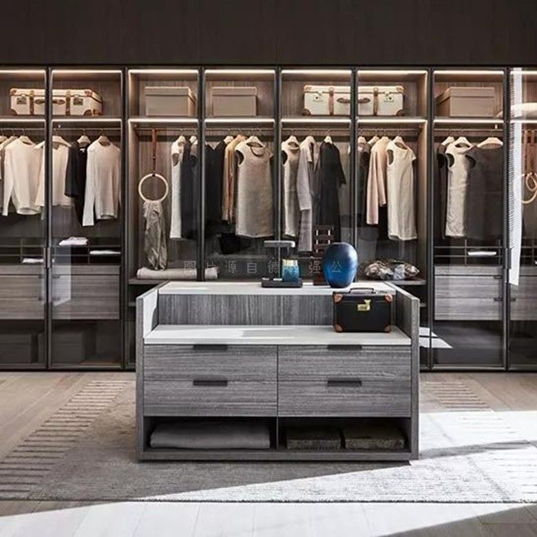 YALIG 2D / 3D Custom Made estilo italiano Modern Bedroom Wardrobe Design para Apartamento