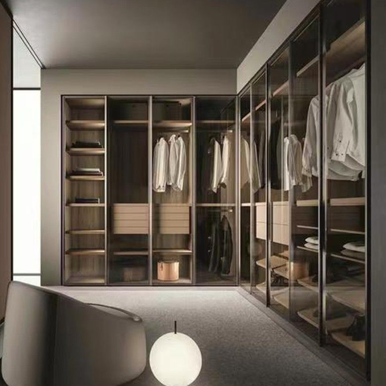 YALIG 2D / 3D Custom Made estilo italiano Modern Bedroom Wardrobe Design para Apartamento