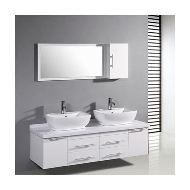 Banheiro Vanity estilo europeu com design sem alça e opções de cores personalizadas
