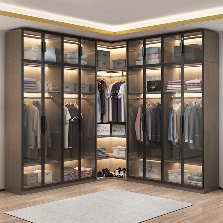O guarda-roupa moderno em forma de L da YALIG A combinação perfeita de forma e função