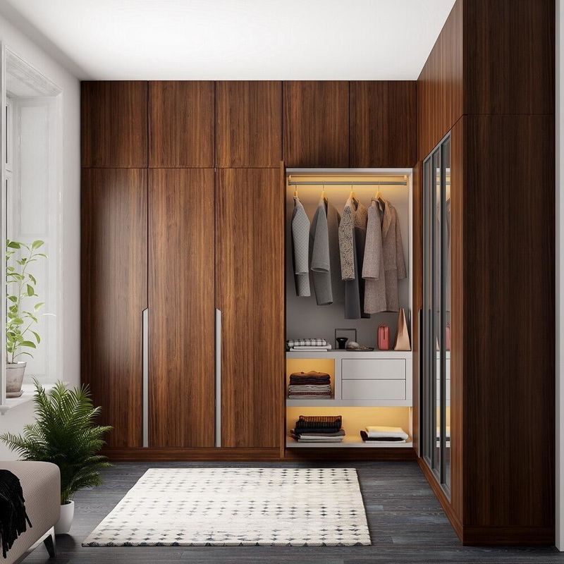 O guarda-roupa moderno em forma de L da YALIG A combinação perfeita de forma e função