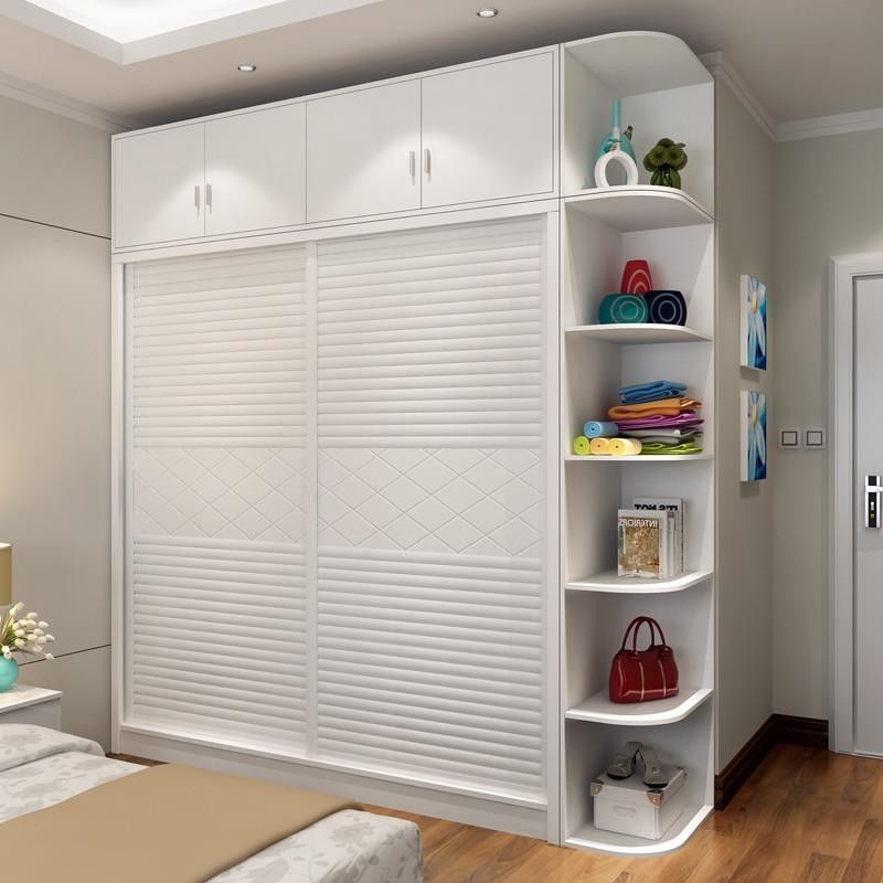 Modern Bedroom Set com 2 Portas Armário Almari Mobiliário Personalizável e Moderno OEM ODM