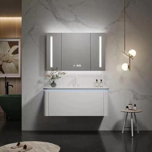 Apartamento Vanity Set com Lavatório Moderno de 30 polegadas Lavatório personalizado e armário flutuante