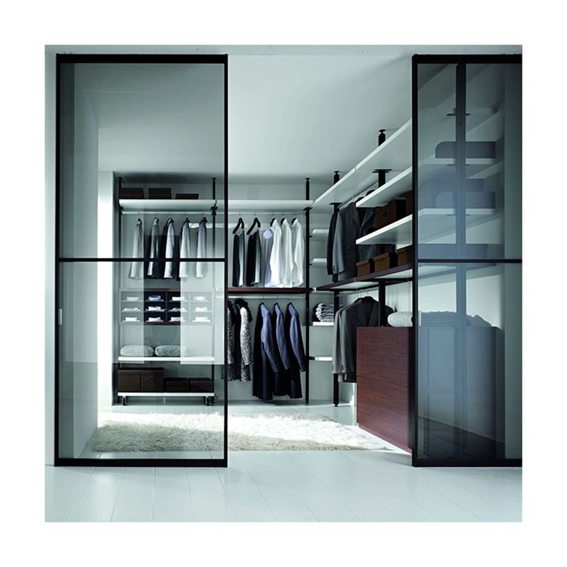Design de guarda-roupa de vidro contemporâneo de luxo para casa Villa Hotel e apartamento