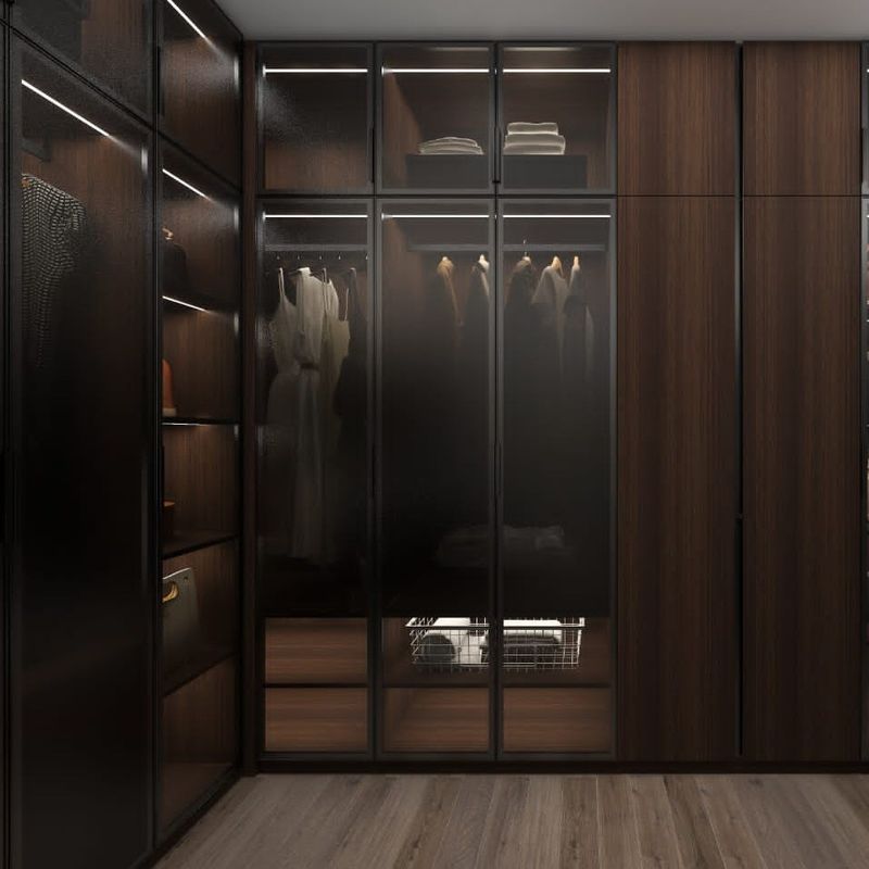 Design de guarda-roupa de vidro contemporâneo de luxo para casa Villa Hotel e apartamento