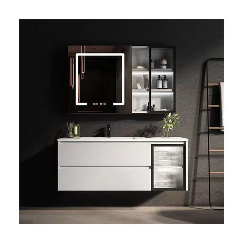 Desenhos personalizados e material de porta de MDF em YALIG Floating Vanity Set para banheiros modernos