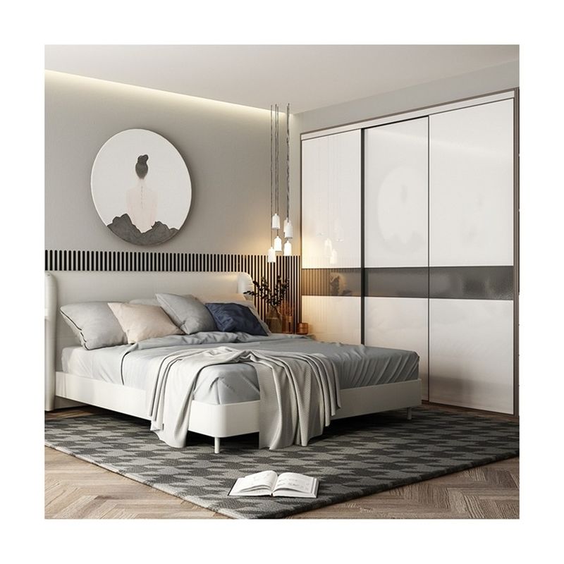 YALIG Customizado Italiano Aberto Automático Porta Deslizante Caminho no Armário Guarda-roupa para quarto
