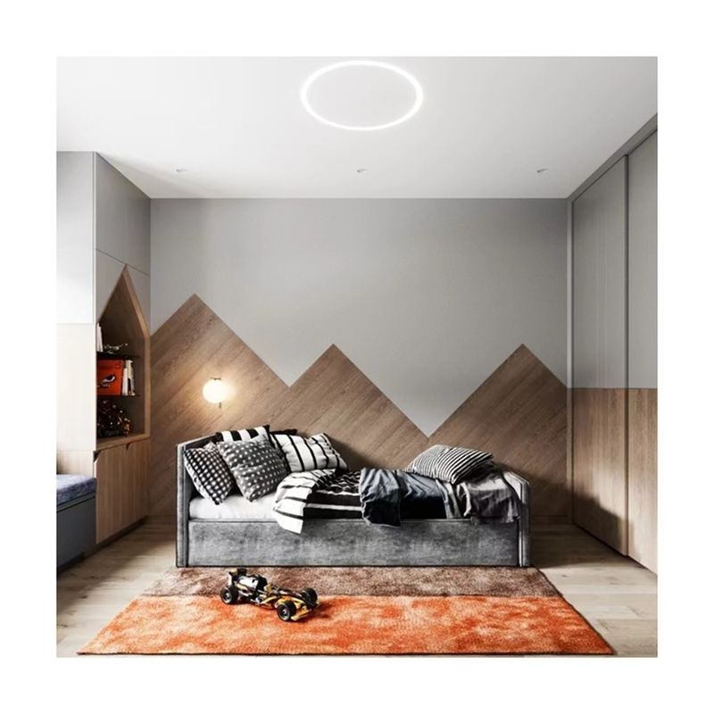 Estilo de design contemporâneo Luxo cinza em forma de U MDF caminhar em armários armários não dobrados
