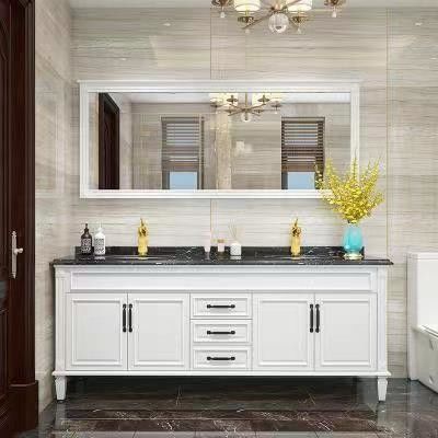 Melhore a sua casa de banho com o YALIG Custom Gold Double Sink Vanity Combo e Wall Mount