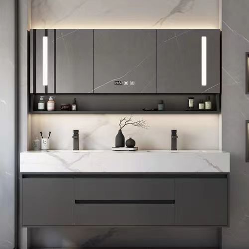 Moderno design sem alça YALIG Organizador de maquiagem de ouro para banheiros e lavatórios