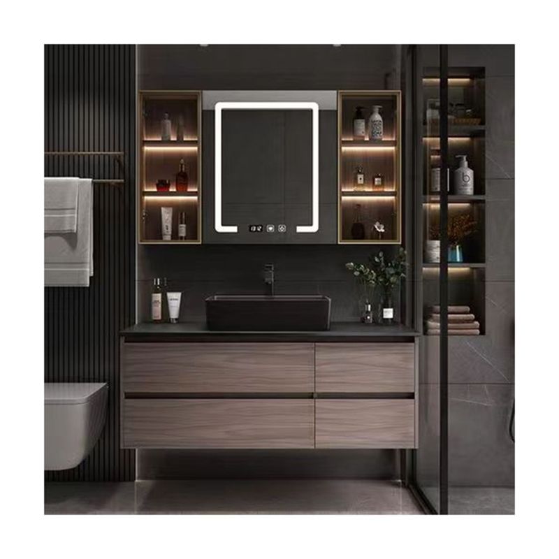 Banheiro de cores personalizadas Vanidades Moderno LED Armário de espelhos e cozinha coleção