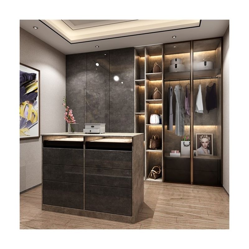 Conjunto de quarto de estilo moderno personalizável com guarda-roupa de 2 portas Almari Mobiliário da YALIG
