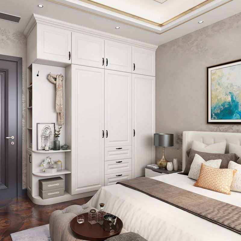 Guarda-roupa de quarto de madeira em estilo moderno para requisitos do quarto