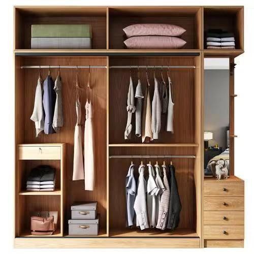Guarda-roupa de quarto de madeira em estilo moderno para requisitos do quarto