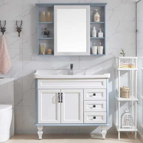 YALIG Customizado Counter Wash Basin Armário Branco de Madeira Banheiro Armários de Vanidade com Espelho de Prata