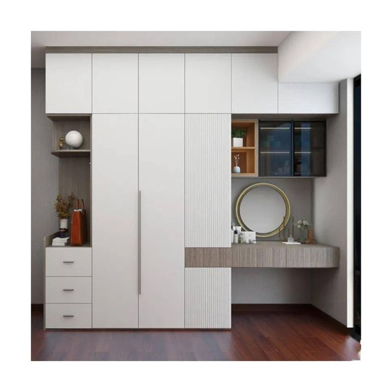 Mobiliário personalizado de quarto Armário de madeira com desenhos de duas e três portas da YALIG