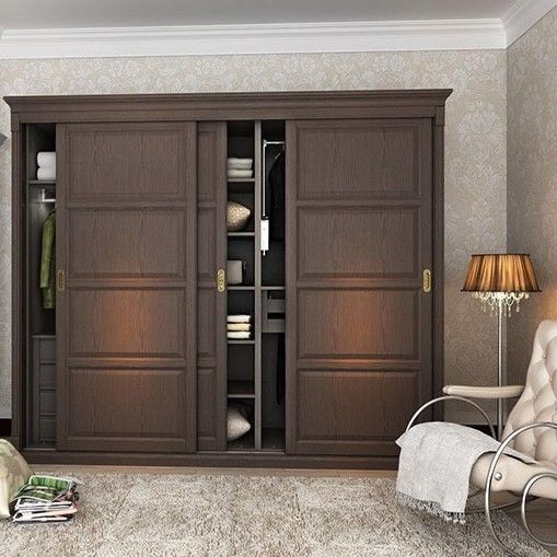 Mobiliário personalizado de quarto Armário de madeira com desenhos de duas e três portas da YALIG