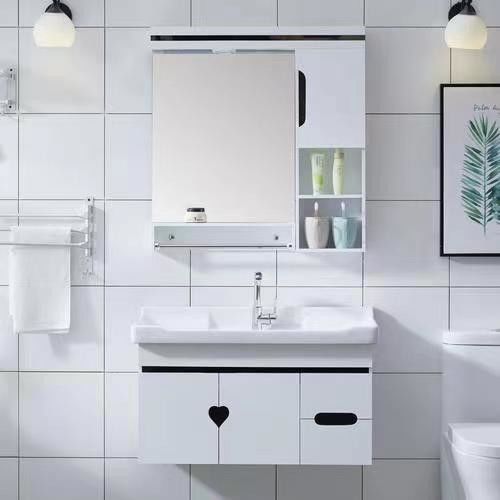 Armário moderno de armazenamento e banheiro Combo de luz de vaidade com espelho da YALIG Design