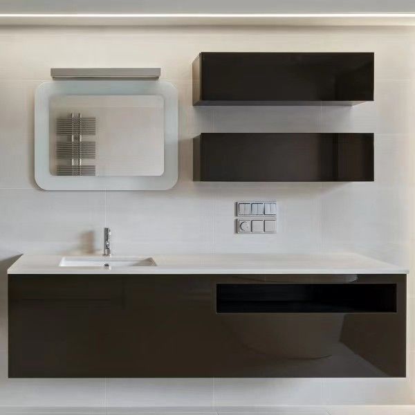 Armário moderno de armazenamento e banheiro Combo de luz de vaidade com espelho da YALIG Design