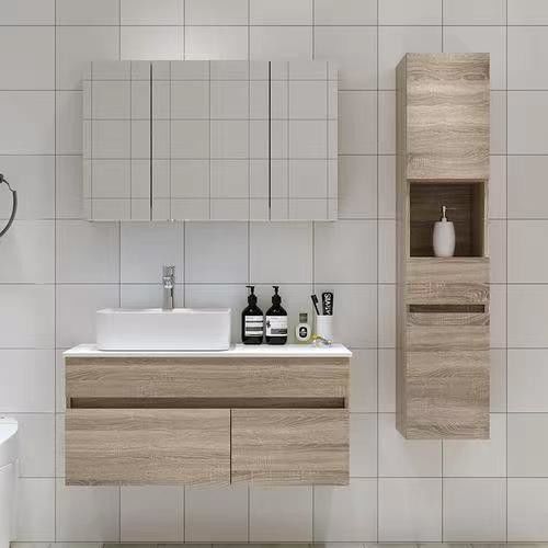 Melamina Vanity Design sem alça para apartamento moderno em cores puras