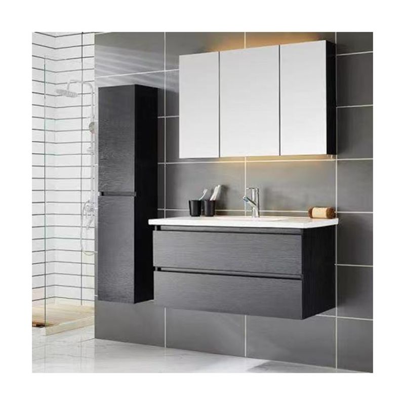 Rectângulo moderno minimalista YALIG Banheiro Vanity com cor pura e espelho incluído