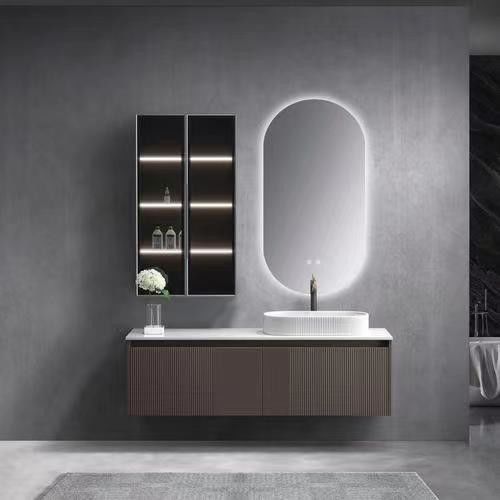 Rectângulo moderno minimalista YALIG Banheiro Vanity com cor pura e espelho incluído