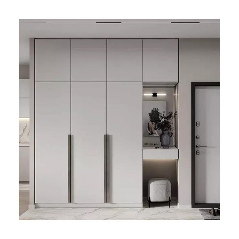 YALIG 2024 Estilo Europeu Matte Laca Walk-in Armário e 2D / 3D para móveis domésticos