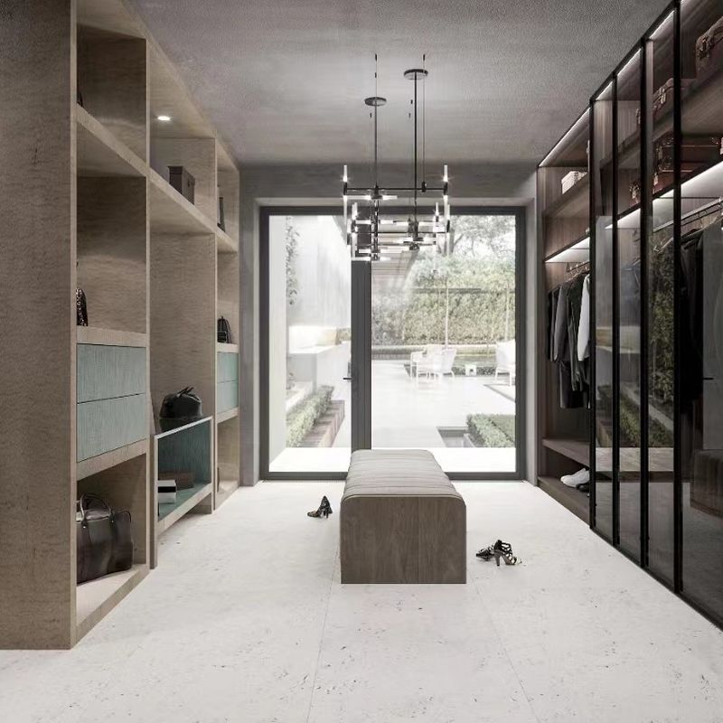 Cabrio contemporâneo YALIG Pole System Walk In Room Gabinete de estilo aberto Armários grandes
