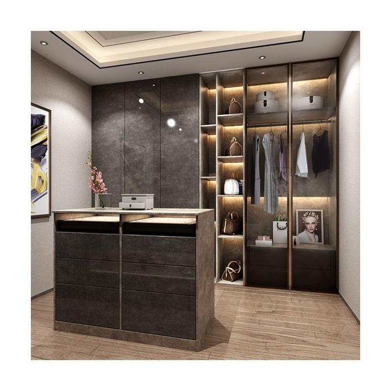 Estilo de design contemporâneo YALIG Veneer Armários de canto modernos para móveis de quarto
