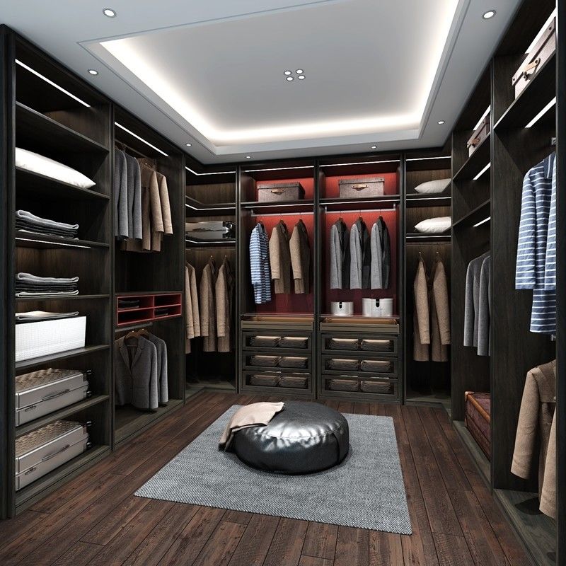Armário de madeira de estilo contemporâneo para móveis de quarto de cores personalizadas modernas