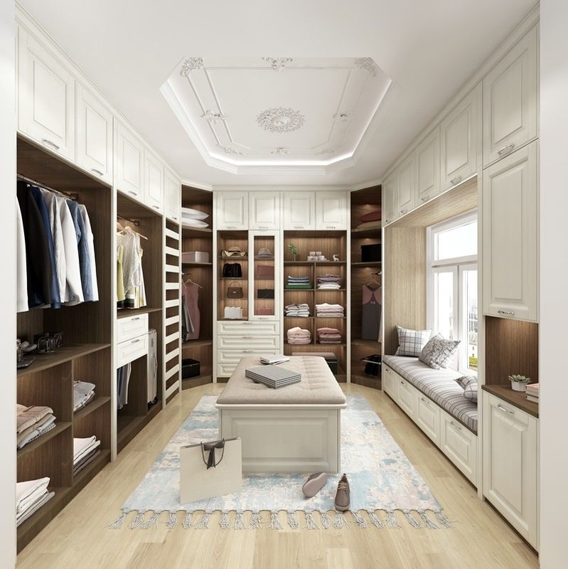 Armário de madeira de estilo contemporâneo para móveis de quarto de cores personalizadas modernas