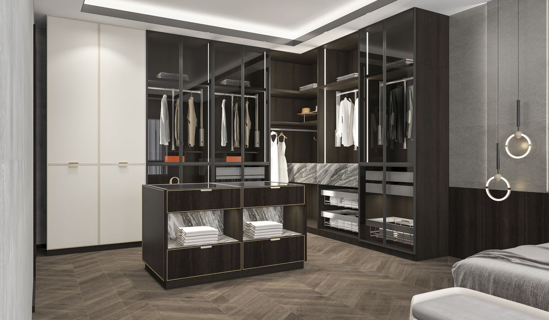 PANEL personalizado estilo madeira armazenamento do quarto organizador de roupas andar no armário