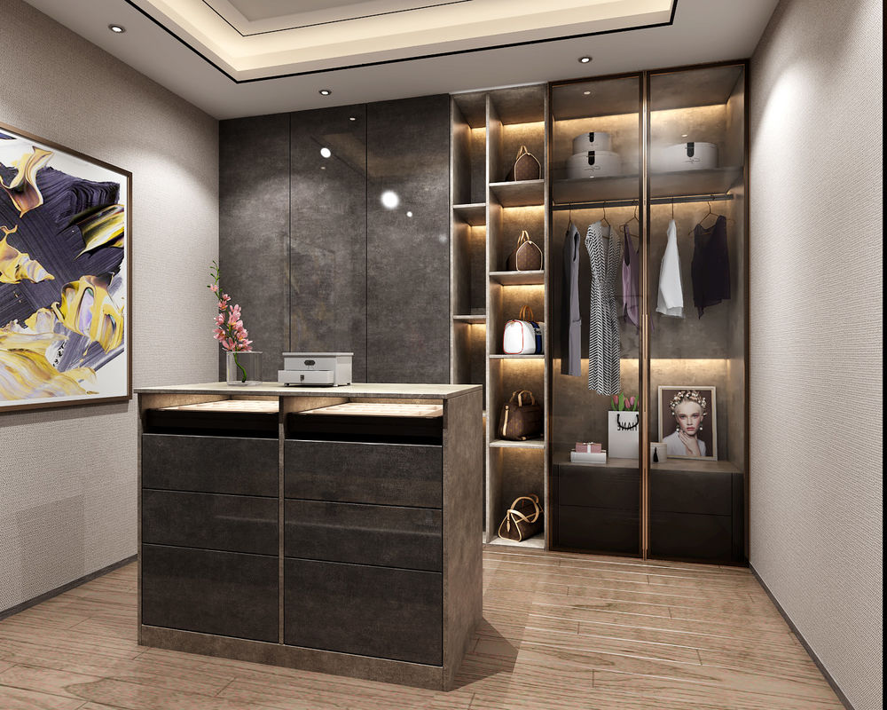 PANEL personalizado estilo madeira armazenamento do quarto organizador de roupas andar no armário